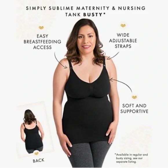Kindred Bravely Sublime Hands-Free Pumping & Nursing Black Tank Size XL - Picture 10 of 11